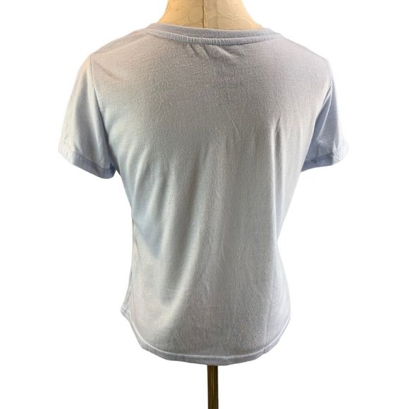 Medium Dearfoams New Women's Light Blue Single Pocket Lounge Sleep Tshirt - Picture 4 of 6